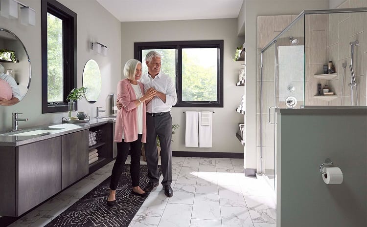 Senior Couple in Bathroom