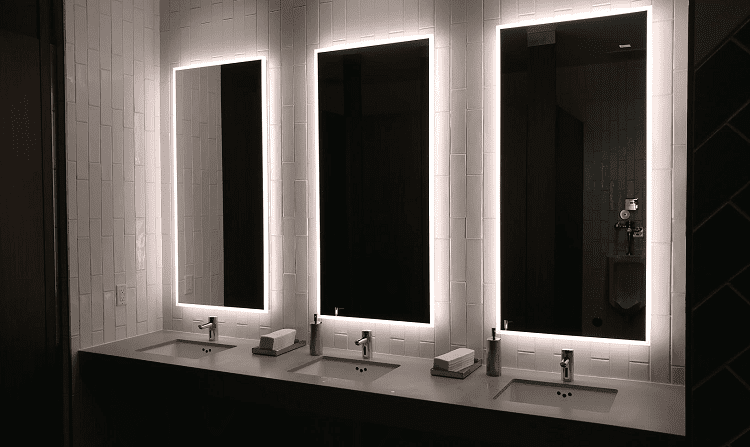 Three Backlit LED Mirrors