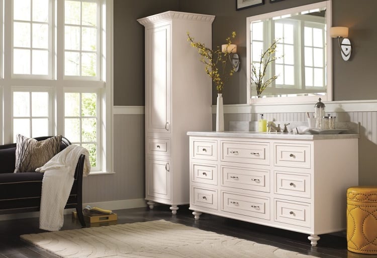 White Two Part Cabinet