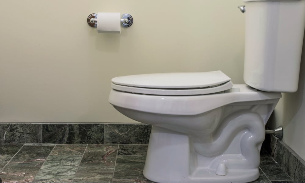 floor toilet with bolt caps