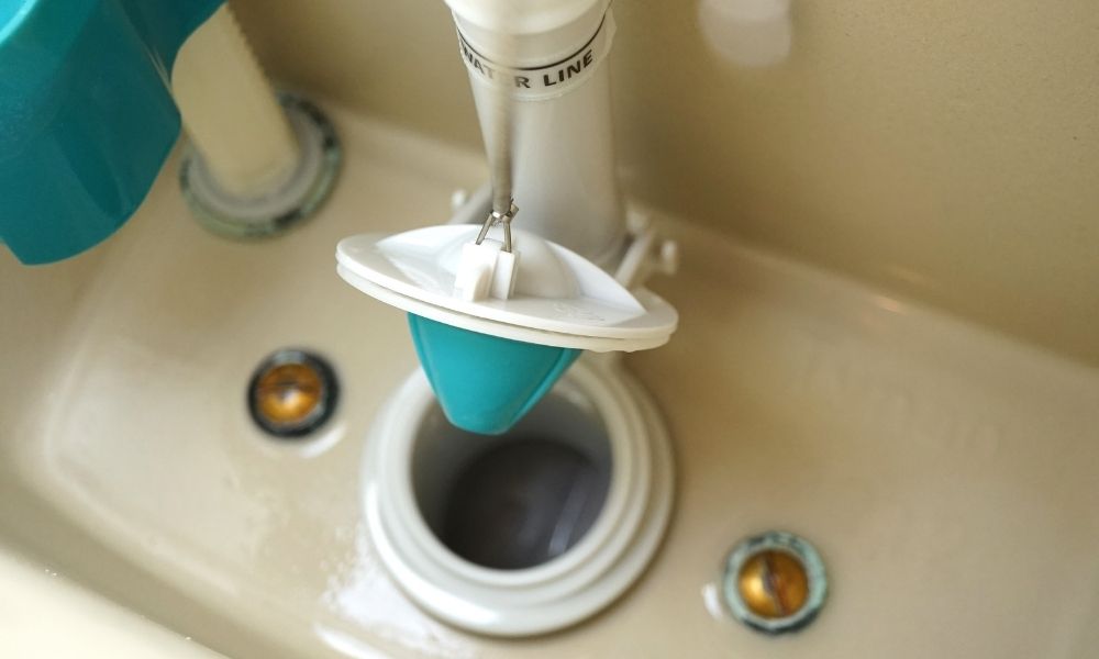 toilet flapper inside tank