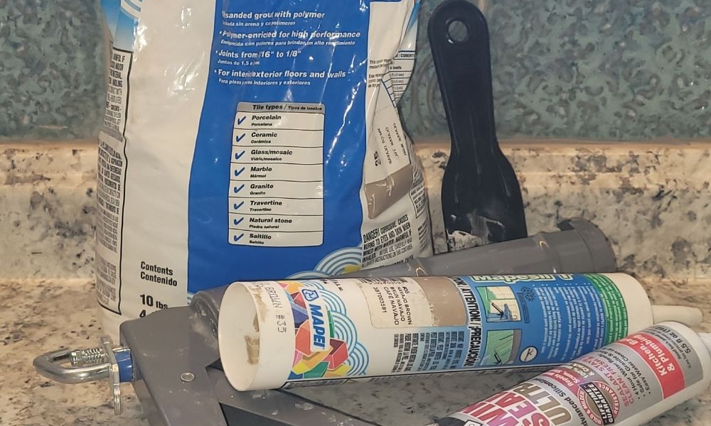 grout and tools