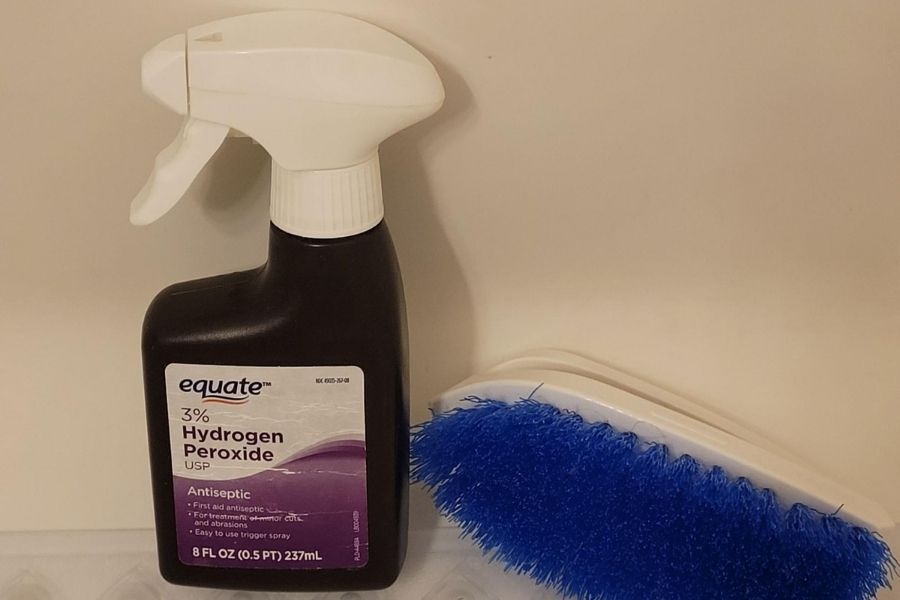 hydrogen peroxide and brush