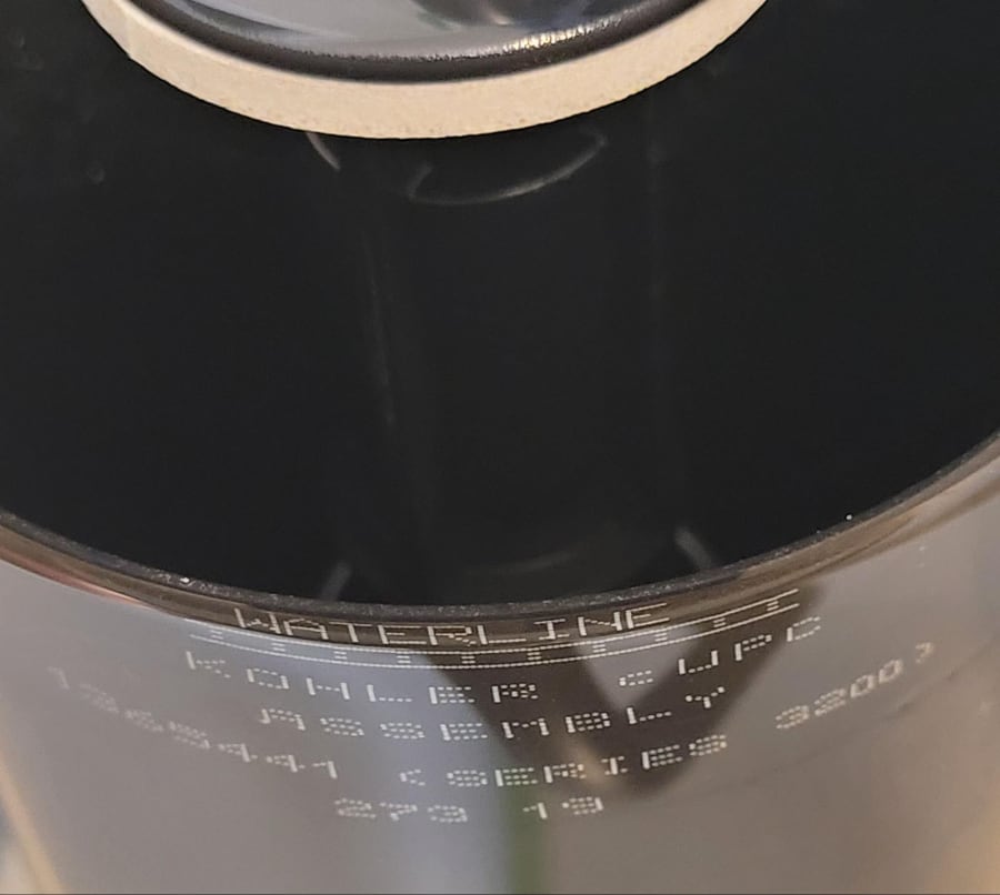 kohler water line level