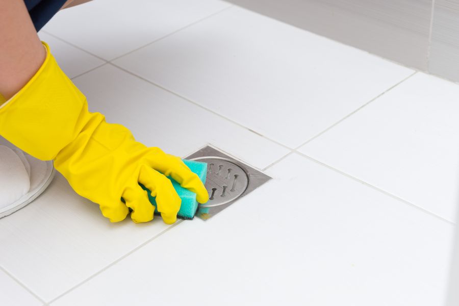 cleaning shower drain